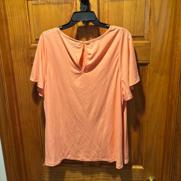 Lane Bryant Swing Flutter Sleeve Top in Orange size 18/20 NWT - Picture 3 of 6